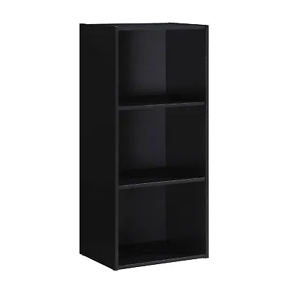 Hodedah 3 Shelf Home And Office Organization Storage Bookcase Black (Used) • $19.13