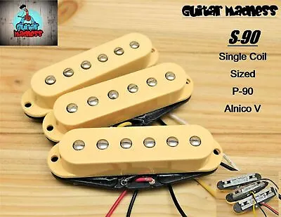 G.M. S-90's Single Coil Sized P-90's With Pole Pieces Cream Covers A5 • $32.95