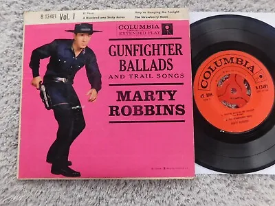 Marty Robbins  - Gunfighter Ballads Vol. 1 -  US Picture Sleeve PS 7  EP • $14