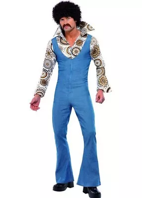Mens Groovy Dancer Costume 60's 70's Dancer Disco Stag Do Fancy Dress Halloween • £35