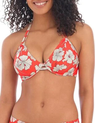 £20.40 • Buy Freya Hibiscus Beach Bikini Top Underwired Non-Padded Halter Swimwear 201204  