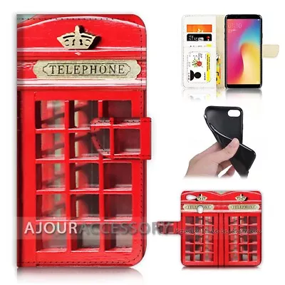 ( For Oppo A73 ) Flip Wallet Case Cover AJ21050 British Red Phone Booth • $12.99