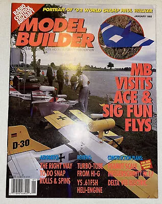 MODEL BUILDER Magazine January 1993 Aircraft Modeling RC Radio Control • $10.99
