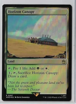 MTG Horizon Canopy FOIL Universes Beyond: Doctor Who (WHO) Rare Magic Card #0287 • $5.99