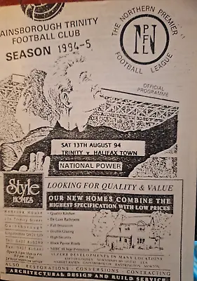 GAINSBOROUGH V HALIFAX TOWN 13.8.94. FRIENDLY • £0.10