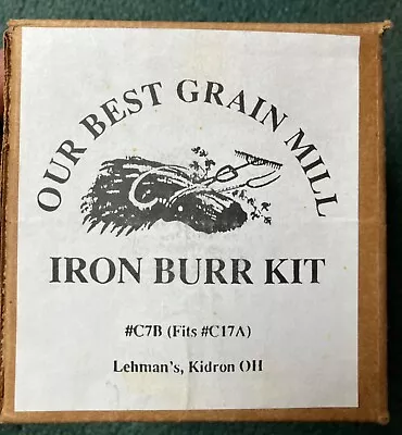 Lehman's Our Best Grain Mill Iron Burr Kit #C7B Fits #C17A  Grind Plates Unused • $65