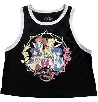 Pretty Guardian SAILOR MOON Crystal Women's Cropped Tank Top Mercury Mars XXL • $10