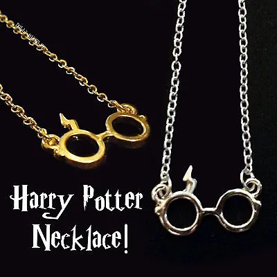 HARRY POTTER GLASSES & LIGHTNING BOLT SCAR NECKLACE~Birthday Gift / Xmas Present • £5.99