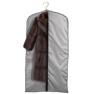 60  Luxury Fur Coat Cotton Blend Cloth 24  X 60  Grey- Houndstooth Trim  • $66.83