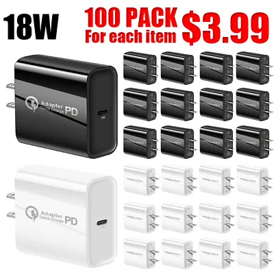 100x For IPhone 15 14 13 12 11 Pro Max Type USB-C Fast Charger Adapter Wholesale • $399.99