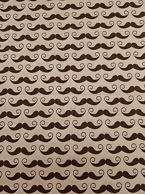 Geekly Chic Fabric -2014 Black Mustaches C510 - Riley Blake 1 YARD • $14.95