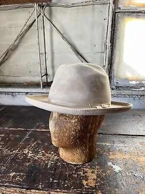 Vintage Stetson Open Road Size 7 1/2 Silverbelly Fedora Hat 4X • $69