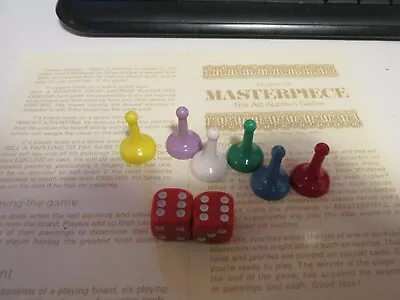 £9.99 • Buy Masterpiece Or Cluedo Spares 6 Tokens And 2 New Dice & Rules Of Masterpiece