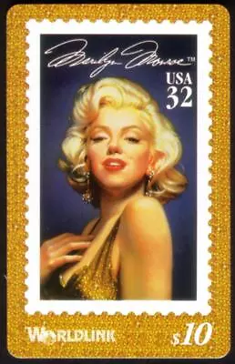 Marilyn Monroe Postage Stamp (32c Marilyn In Gold Dress) Phone Card • $41.79