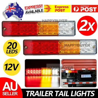 2X Trailer Lights LED Tail Lights Truck Ute Caravan Indicator 12V Lamp Stop AU • $14.45