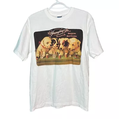Vintage Yuengling Beer America's Oldest Brewery Dog Puppy T-Shirt Mens M Gildan • $39.99