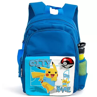 £19.95 • Buy Personalised Manchester Football Backpack Pokemon School Bag Boys Rucksack PF38