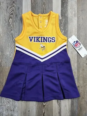 $12.99 • Buy NEW Minnesota Vikings NFL Infant Toddler Sz 18M Cheerleader Outfit NWT