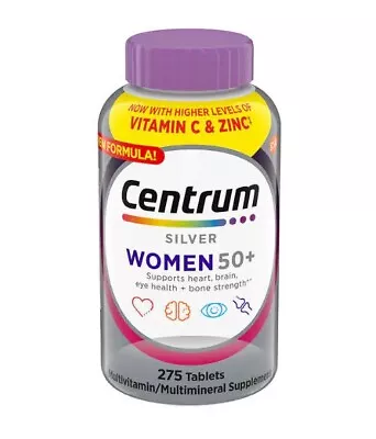 Centrum Silver Women 50+ Multivitamin 275 Tablets Exp : 2024/06 • $22.99