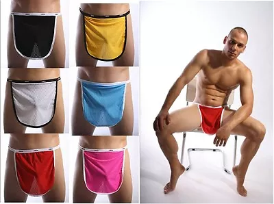 Valentines Mens Sexy Stretch Open Mankini Thong Apron Panties Underwear Lingerie • £4.99