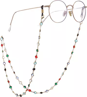 Fashion Colorful Eyeglass Chain Sunglass Strap Eyeglass Holder Crystal Statement • $19.97