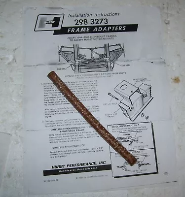 Hurst Frame Adapter 298-3273 Showing How To Use  In 49 To 54 Chevy • $8