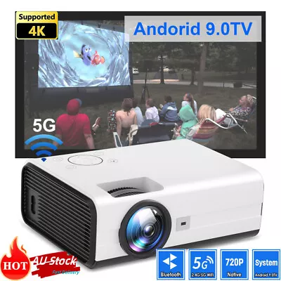 $115.99 • Buy Portable Mini HD 4K 5G Wifi Video Projector Android Bluetooth Movie Home Theater