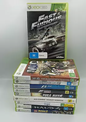 Xbox 360 Game Lot Bundle X10  Fast And Furious Forza SSX Halo • $80