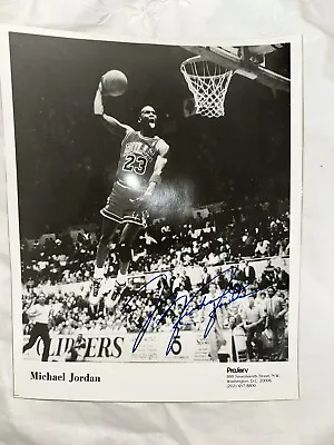 Michael Jordan Framed Signed Photo Black White Dunk Chicago Bulls ProServ No COA • $150