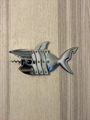  The Shark  Corkscrew Wine And Bottle Opener Unique Barware Nautical Vintage • $22.50