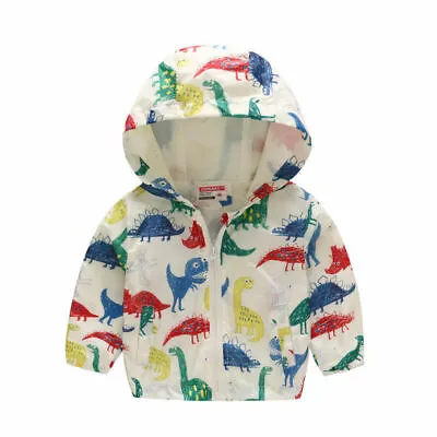 £8.38 • Buy Toddler Kids Child Girl Boy Print Hooded Rain Coat Jacket Raincoat Outwear Tops.