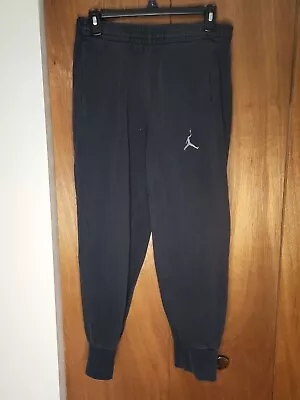 Nike Michael Jordan Black Thick Sweatpants Size Small Pull On Workout Casual • $15