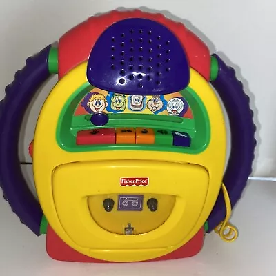 Vintage Fisher Price Cassette Tape Player VOICE CHANGER W/ Microphone Tuff Stuff • $35