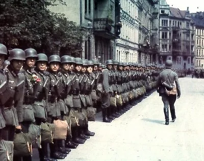 German Soldiers Lining Up In 1941 8 X 10  World War II WW2 Photo Picture 290 • $7.43