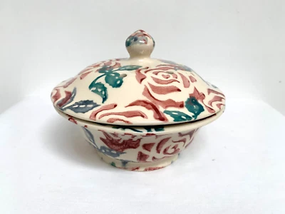 £40 • Buy Early Emma Bridgewater Spongeware 1990 Chintz Rose Pot Pourri Lidded Bowl