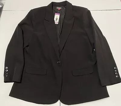 Vince Camuto Womens Fully Lined Padded Shoulder Split Back Blazer Size XXL • $27.58