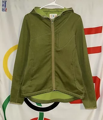 Title Nine Full Zip Hoodie Womens Small Green Activewear Sweatshirt Stained • $12.97