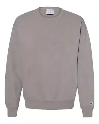 Champion Unisex Garment Dyed Crewneck Sweatshirt CD400 Sz Small Concrete • $11