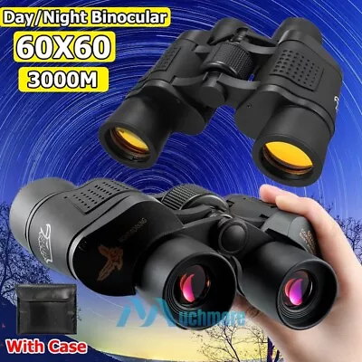 60x60 HD Military Powerful Binoculars Day Night Optics Hunting Goggles With Case • $36.67