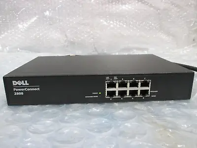 Dell Power Connect 2808 8-Port Gigabit Managed Ethernet Network Switch + Cables. • $24.99