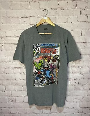 Marvel Graphic Print T Shirt The Avengers Superhero’s Cartoon Top Size Large • £9.99