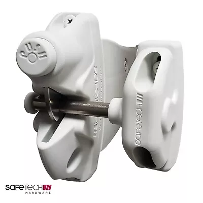 Safetech Hardware Post Wrap Around Gate Latch - SLV Viper X5 White • $38.96