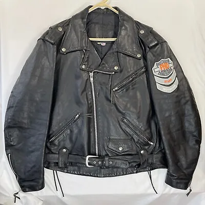 Men's Harley Davidson Black Label Leather Motorcycle Jacket Size 48 PHD Tech • $199.99