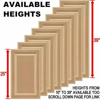 Unfinished MDF Square Raised Panel Cabinet Doors (25 H & Up) • $38.11