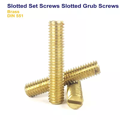 £1.49 • Buy M4 - 4mm SLOTTED GRUB SCREWS SET SCREWS BRASS - DIN 551