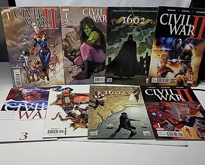 8 Marvel Comics Lot Civil War I & II Variants She-Hulk Noto Liefeld 1602 #1 • $7.99