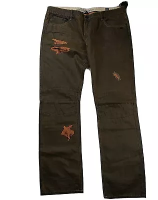 A.Tiziano Mens 100%authentic Ian Brshd Gold Jeans Straight Fit New Embroidery • $105