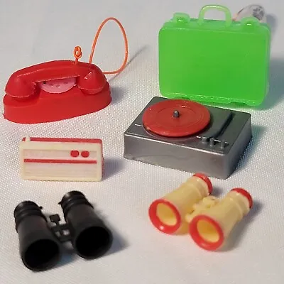 Vintage 1960s-70s Barbie Accessories Phone Radio Turntable Suitcase Binoculars  • $25.99