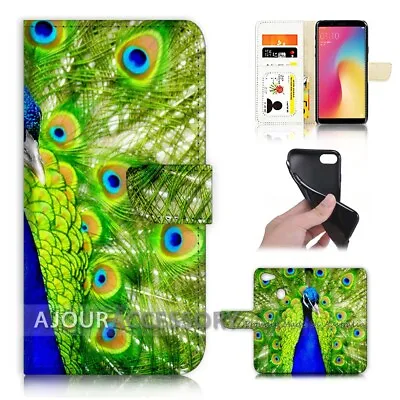$12.99 • Buy ( For Oppo A73 ) Flip Wallet Case Cover AJ40081 Peacock