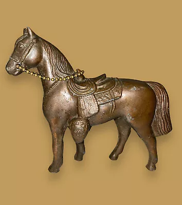 $24 • Buy Vintage 1930s Japanned Copper Horse Figurine Carnival Prize